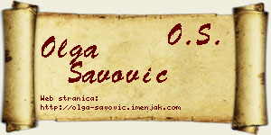 Olga Savović vizit kartica